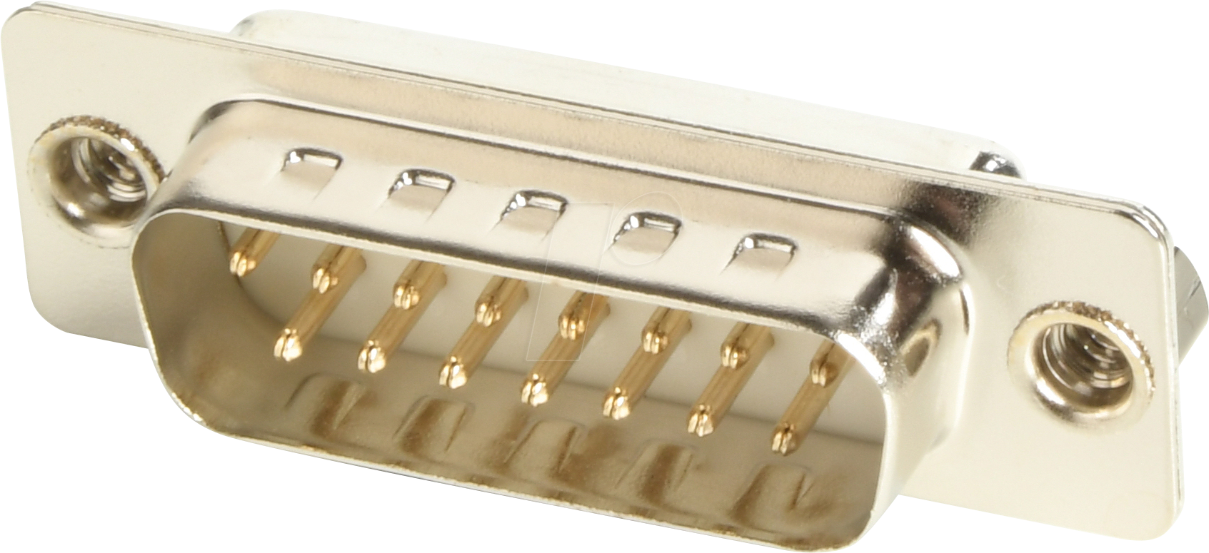 W+P 105-15-1-3-1 - D-SUB Stecker, 15-polig, gestanzte Kontakte, vergoldet