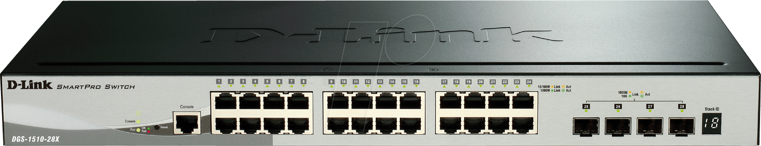 D-LINK DG15128XE - Switch, 28-Port, Gigabit Ethernet, 4x SFP+