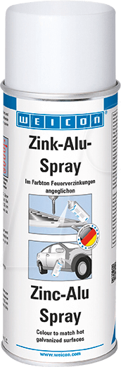 WEICON 11002400 - Zink-Alu-Spray, Korrosionsschutz, 400 ml