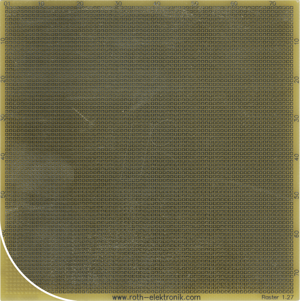 RE 014LF - Laborkarte FR4 RM 1,27 mm 99,06 x 99,69 mm