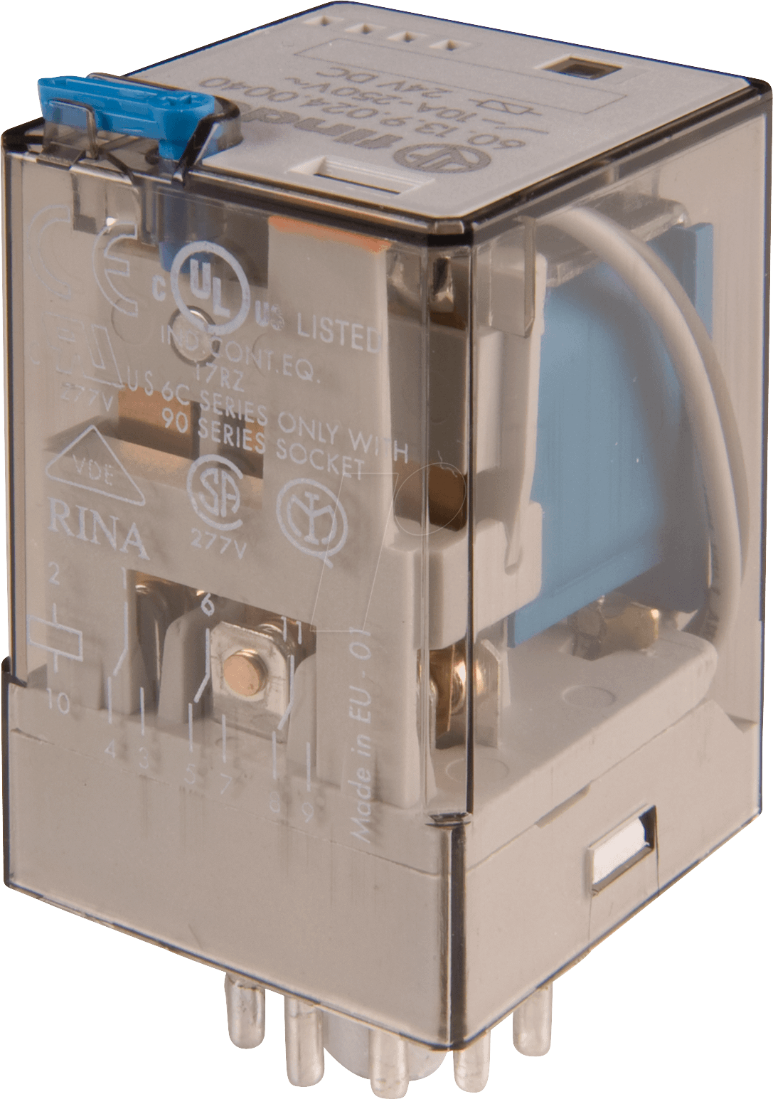 FIN 60.13.8 24V - Industrierelais, 3x UM, 250V/10A, 24VAC