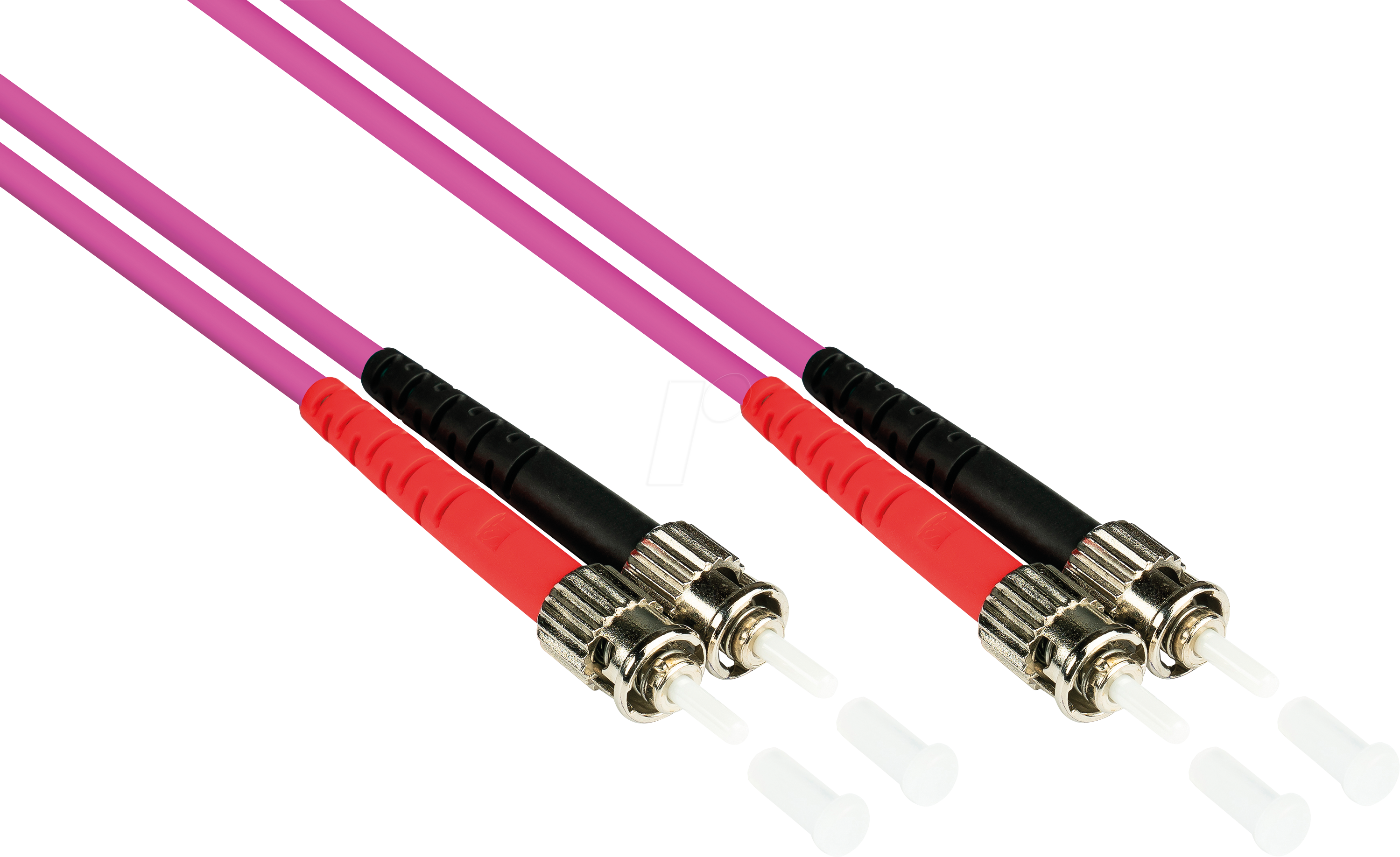 GC LW-810ST4 - Patchkabel LWL Duplex OM4 50/125µ ST/ST, 10 m, violett