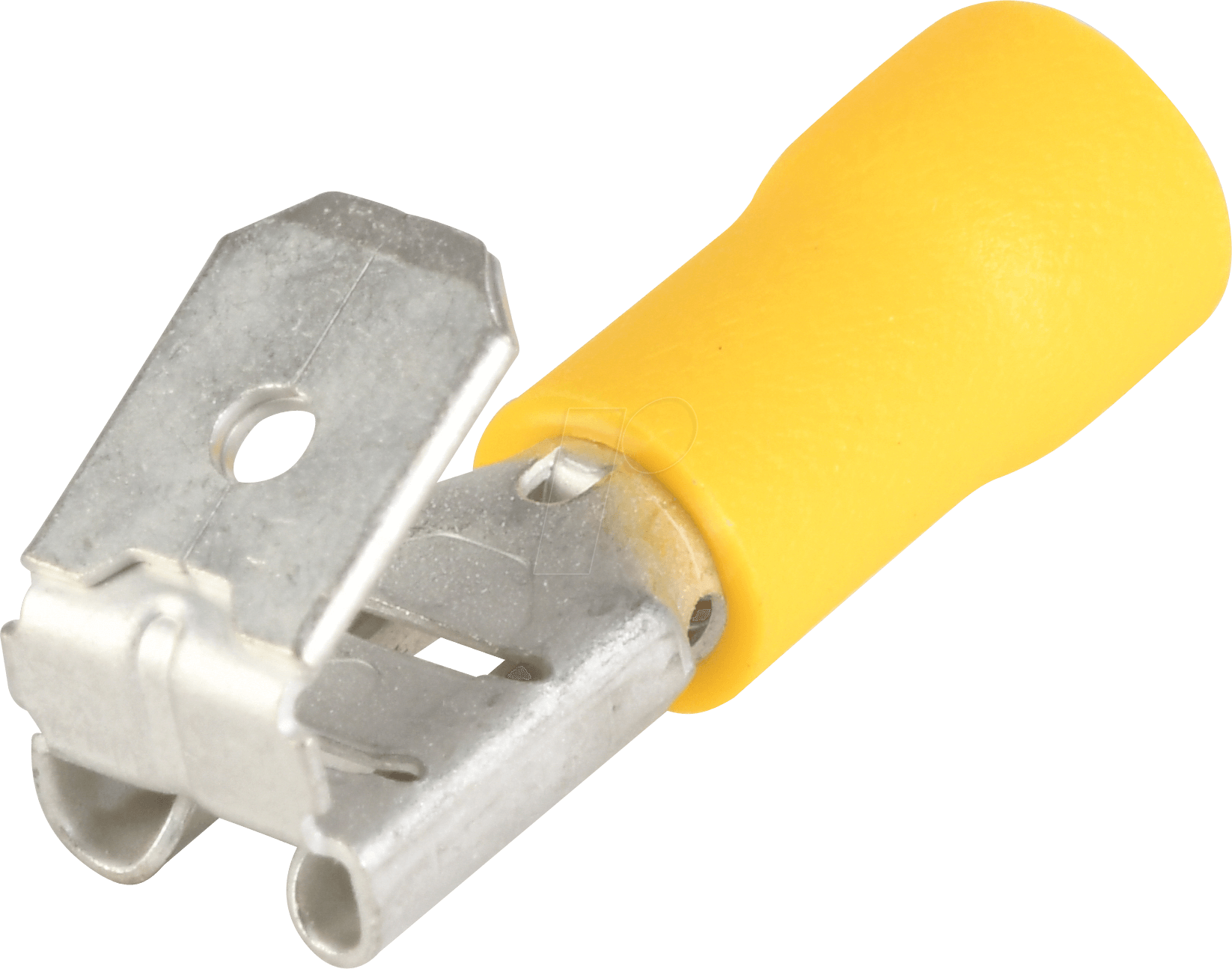 VT FSA-G-6,35 - Flachsteckadapter, Breite: 6,35mm, gelb