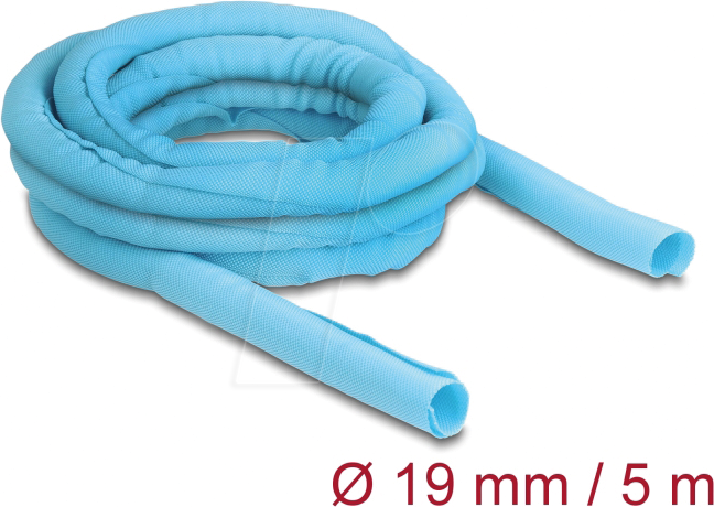 DELOCK 20882 - Gewebeschlauch selbstschließend hitzebeständig 5 m x 19 mm blau