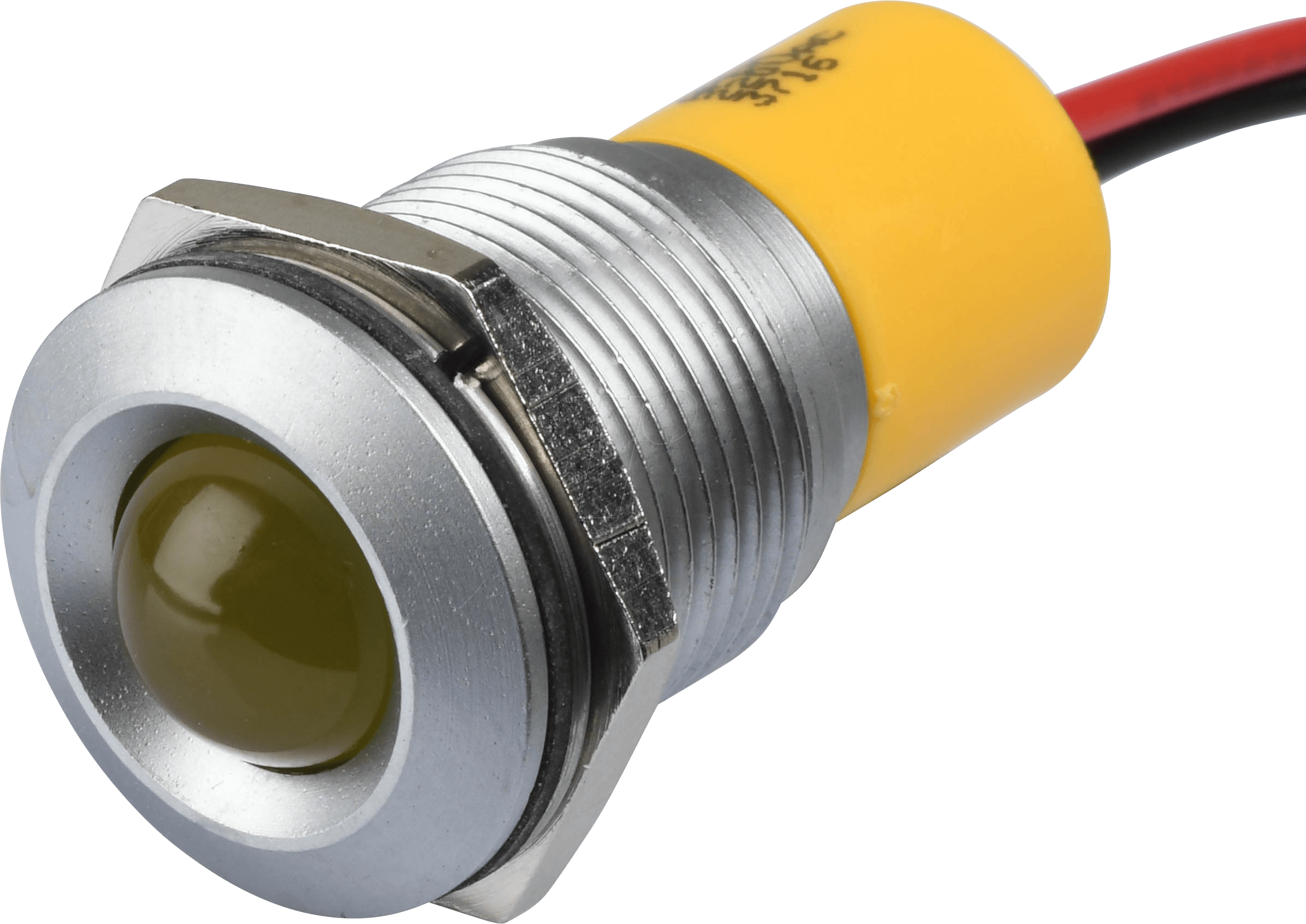 Thumbnail - APM Q16P3G Y220E - LED-Signalleuchte, gelb, 220 V, Ø 16 mm, vorstehend, bedrahtet