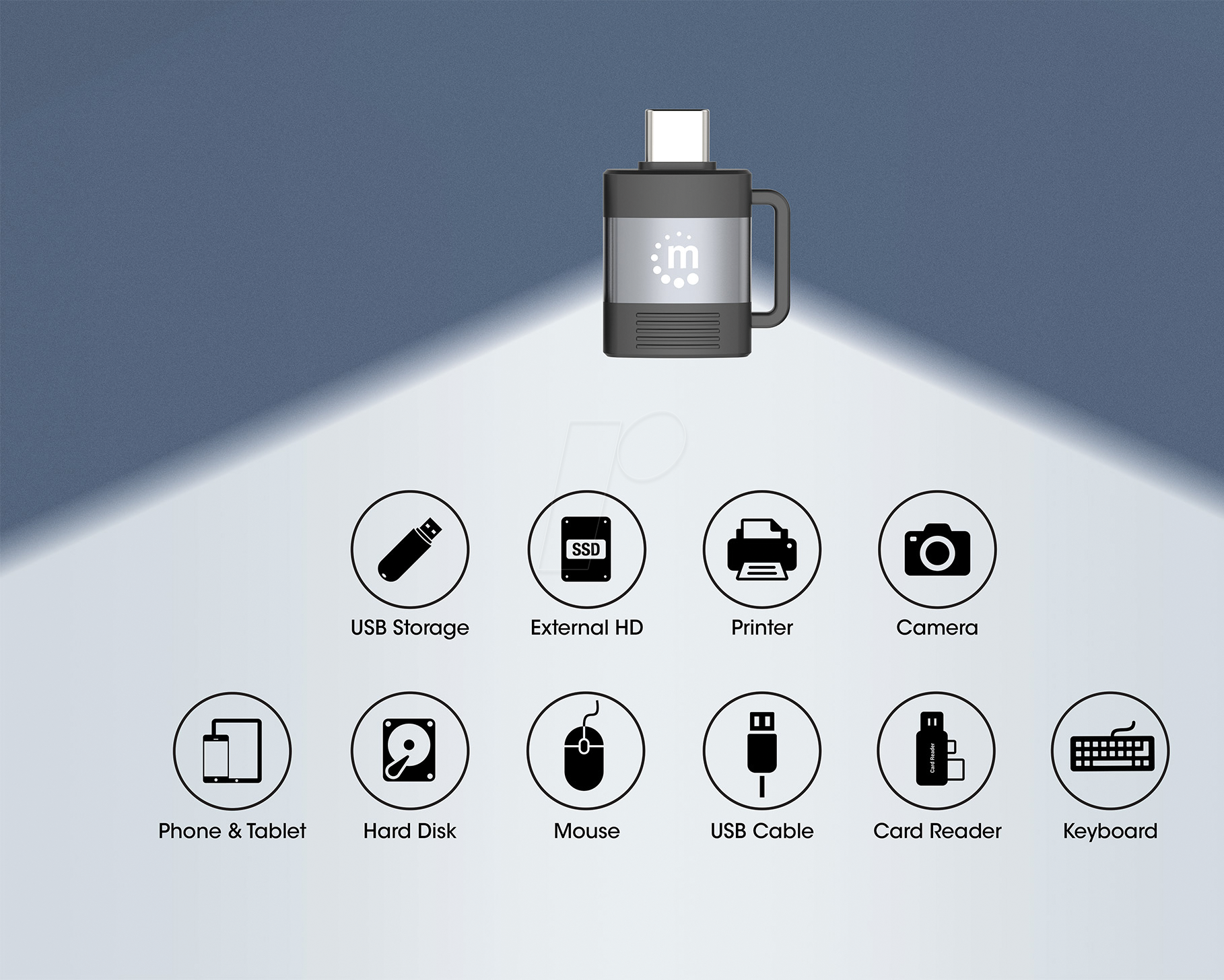 MANHATTAN 356367 - Sync- & Ladekabel, USB C, 240 W, PD 3.1, 2 m