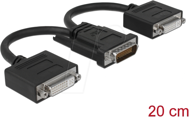 DELOCK 65281 - DMS-59 Adapter, DMS-59 Stecker auf 2x DVI 24+5 Buchse 20 cm