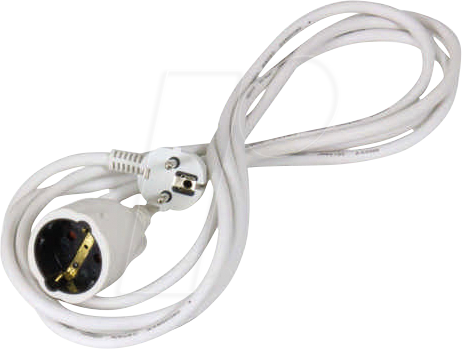 HEIT VO-45172 - Verlängerung Schutzkontakt, 5 m, weiß