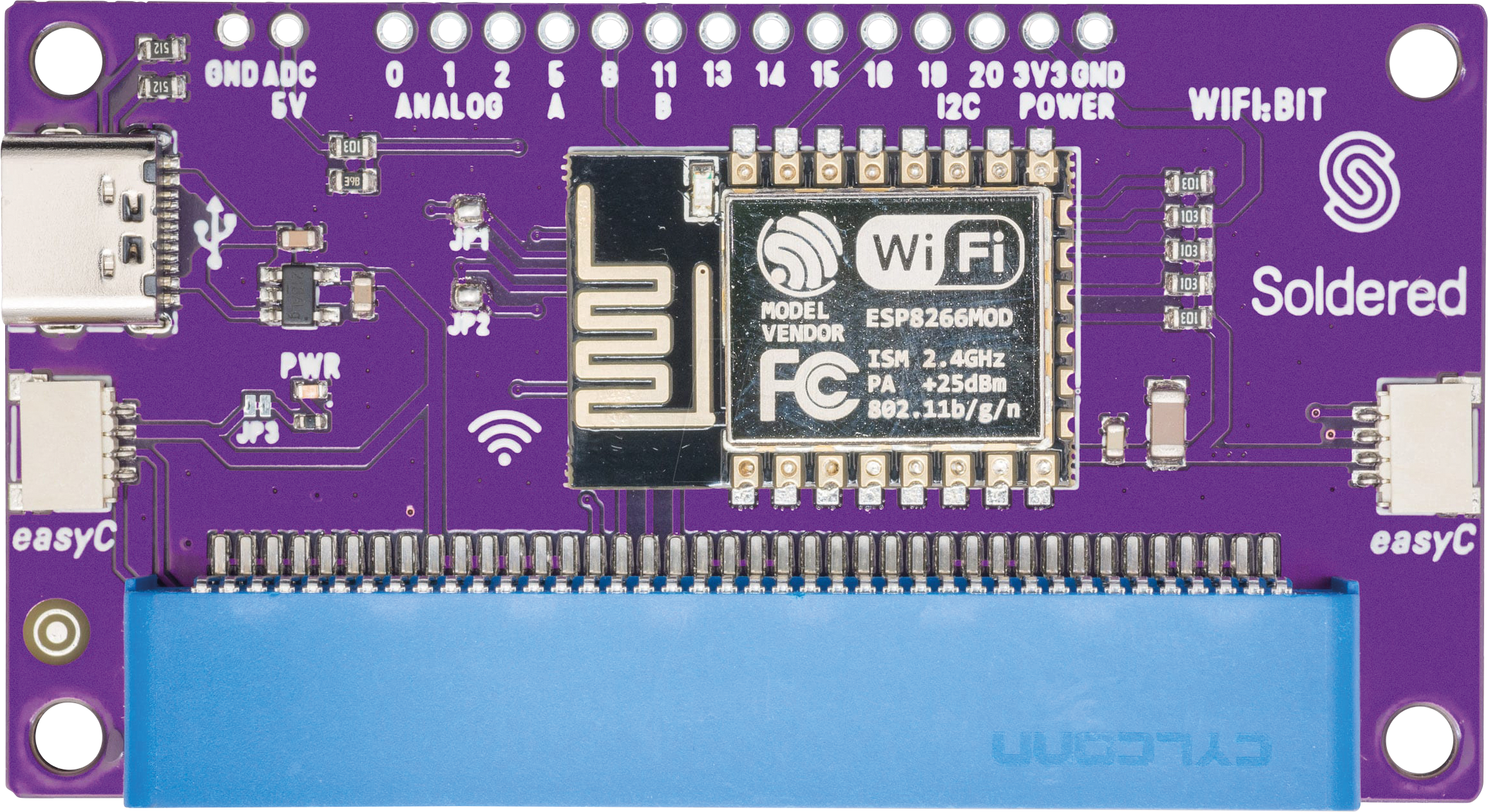BBCZ WIFI:BIT - Micro:Bit - WiFi:bit, ESP8266, USB-C