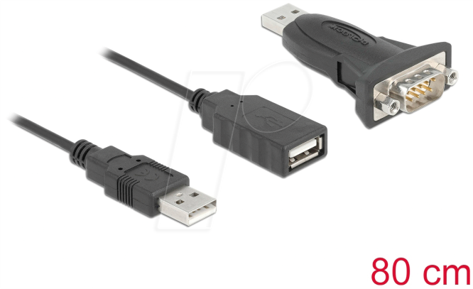 DELOCK 61506 - Adapterkabel USB zu Seriell RS-232, 80 cm