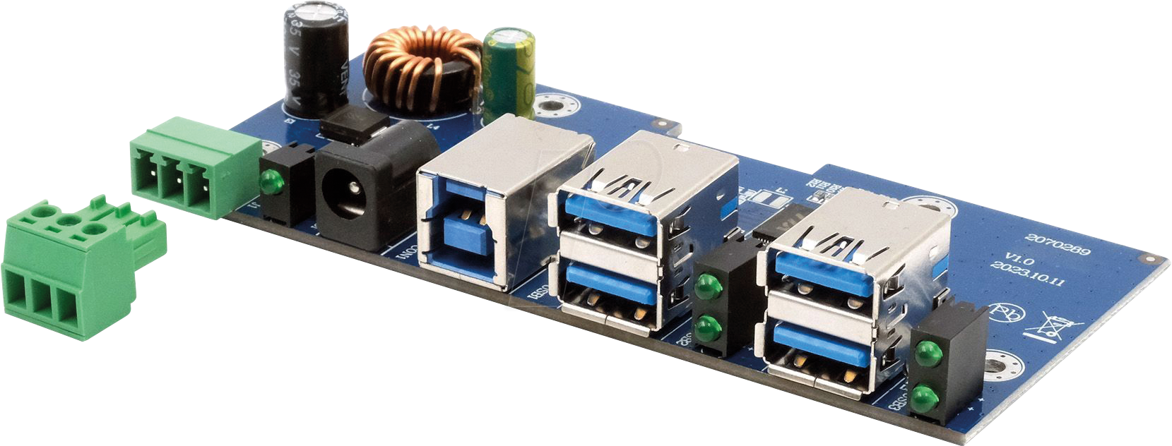 EXSYS 11244HMSPL - USB 3.2 Gen 1 4-Port HUB-Platine, 15kV ESD