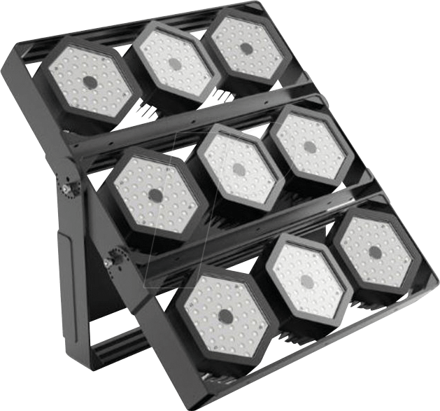 SYN 156749 - LED-Flutlicht, 900 W, 126000 lm, 5700 K, schwarz, IP67