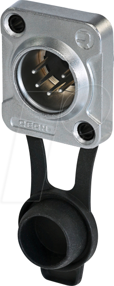 REAN RRX5M-Z0001 - XLR Einbaustecker 5-polig, IP65, verchromtes Gehäuse