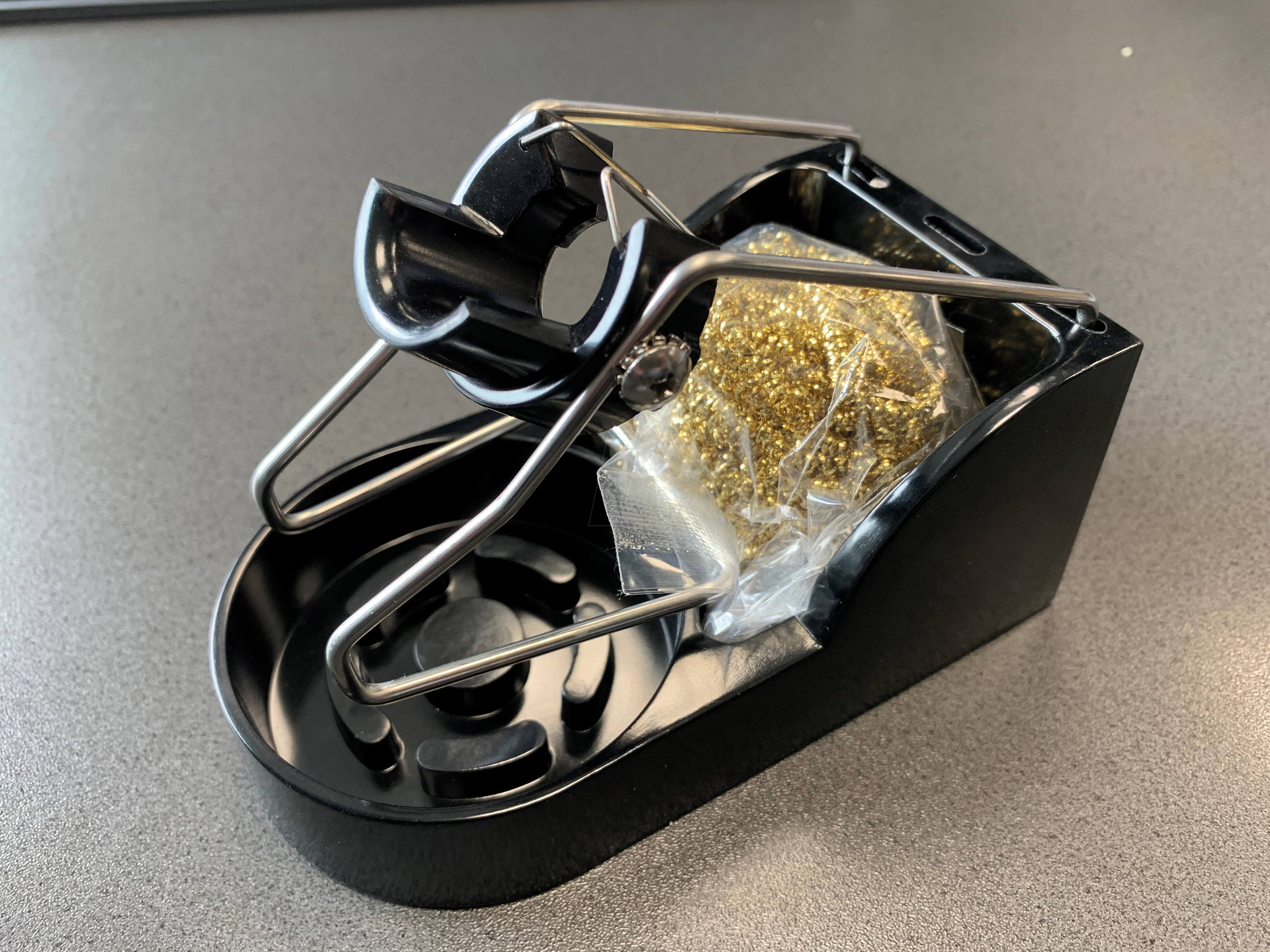 HALTER XY 105C - Lötkolbenablage, Ablageständer, Trockenreinigung / Spiralwolle