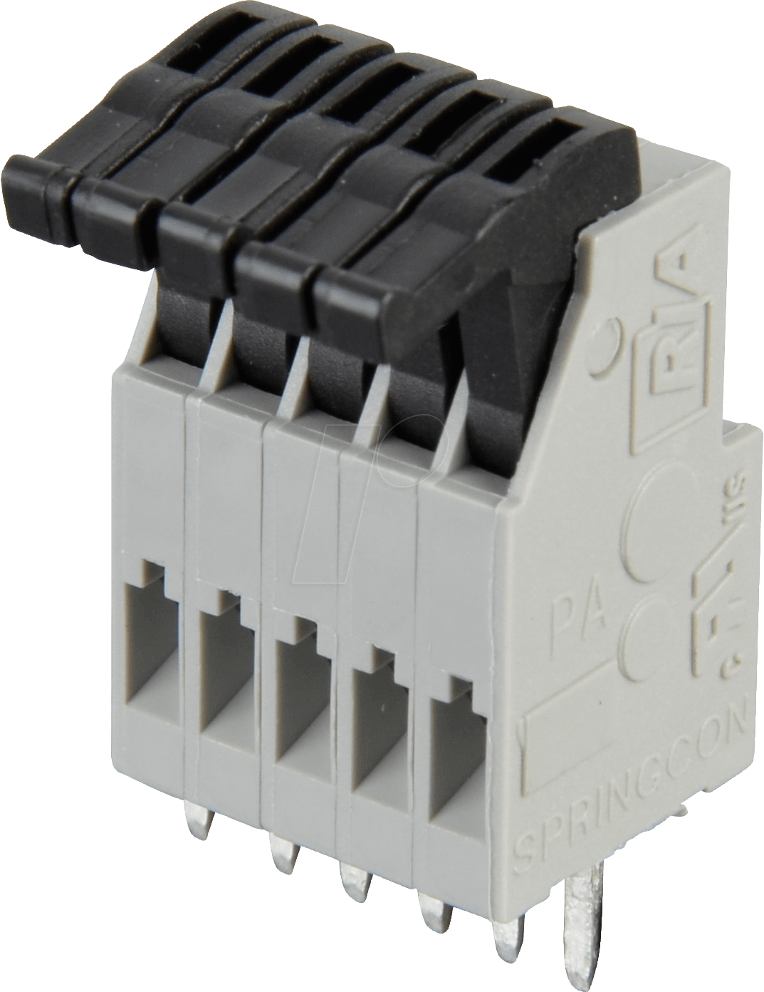 AST 021-05 - Federkraftklemme, 5-pol, Ø 0,08 - 0,5 mm, RM 2,5