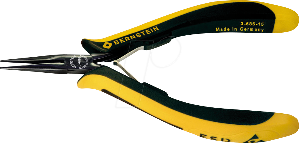 Thumbnail - BERN 3-686-15 - ESD Spitzzange, ableitfähig, 140 mm, mit Hieb