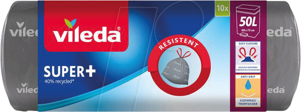 VILEDA 91009 - VILEDA Müllbeutel, Super+ 10 Stk, 50 Liter