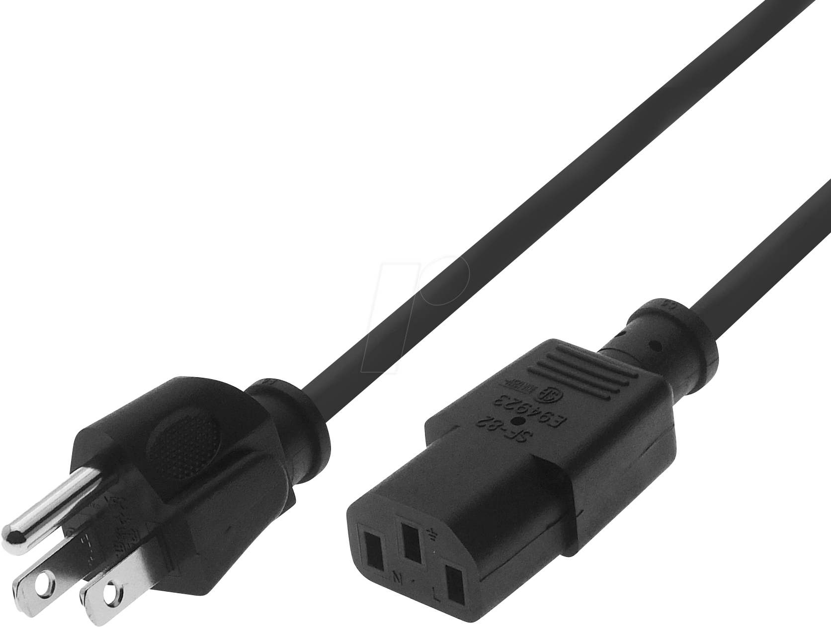 TTL 7105-1,8M - Netzkabel NEMA 5 auf C13 SVT 18/3C, 1,8 m, schwarz