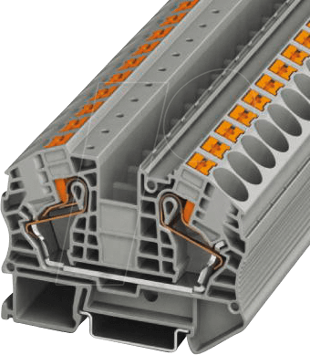 PT 16 N - Durchgangsklemme, PT 16 grau