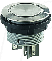 SVATLRWO1 - Drucktaster - 1 S + 1 Ö, Edelstahl, LED-Ring weiß