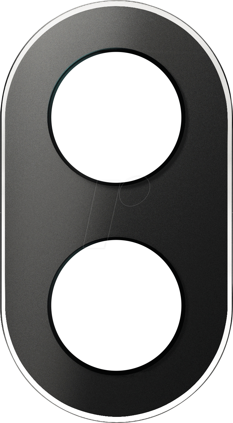 ELSO WDE011427 - Glasrahmen, 2-fach, schwarz, rund, Renova, Retro-Design