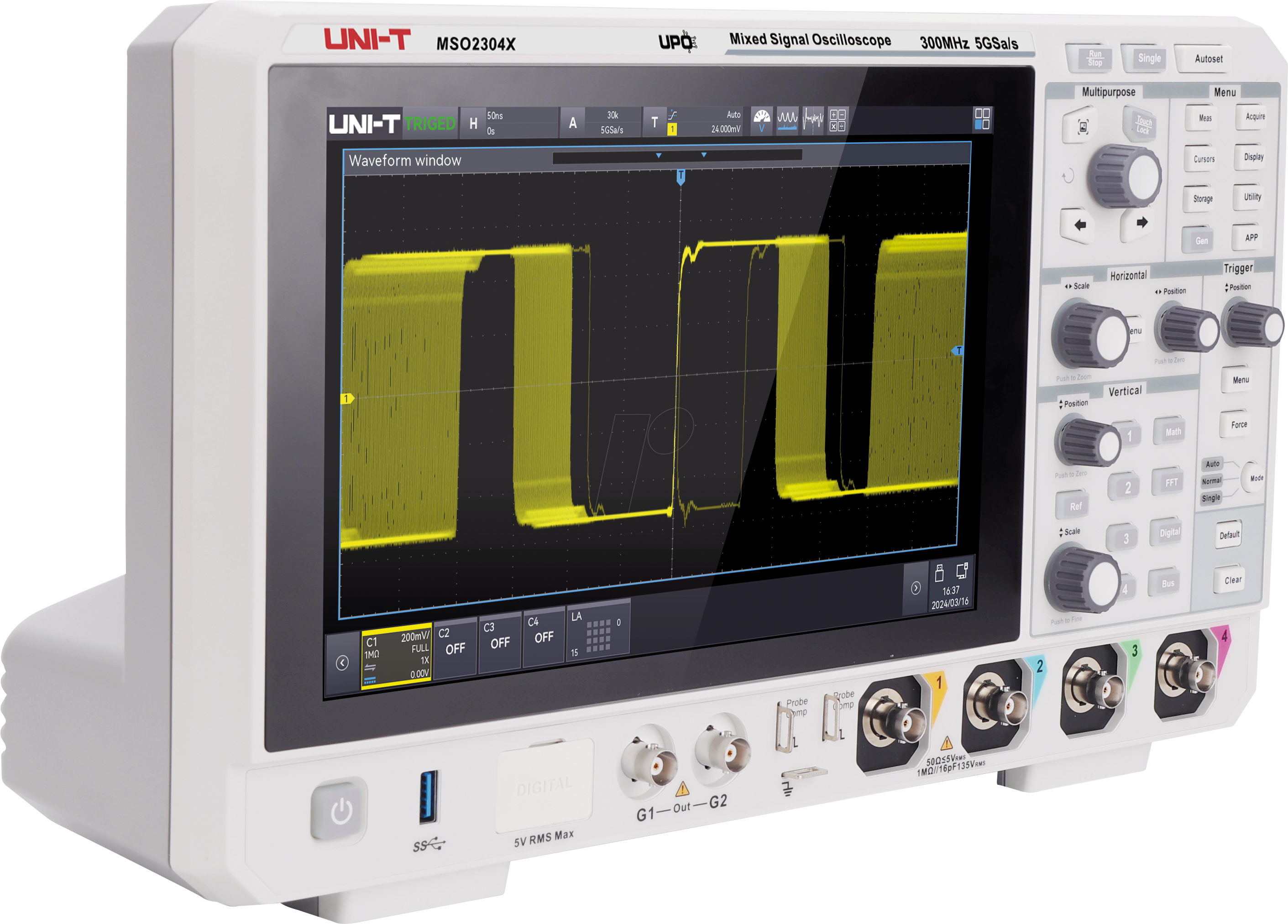 UT MSO2304X - Mixed-Signal-Oszilloskop MSO2304X, 300 MHz, 4+16 Kanäle