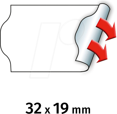 METO 30007366 - Preis-Etiketten, 32x19 mm, permanent, weiß, 5000 Stück