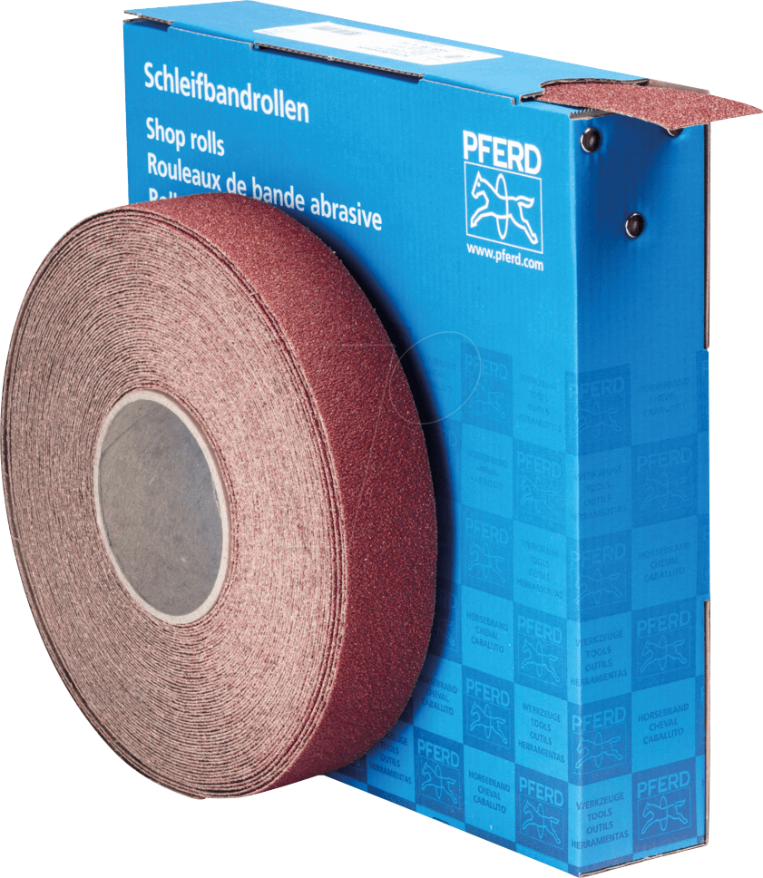 Thumbnail - PFERD 45016404 - Korund Schleifbandrolle Gewebe SBR Breite 38 mmxLänge 25m A40