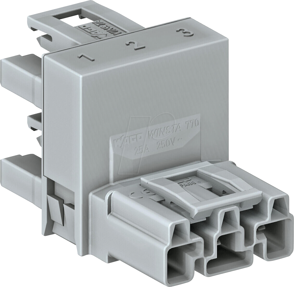 WAGO 770-1761 - WINSTA® MIDI, h-Verteiler 1xStecker / 2xBuchse