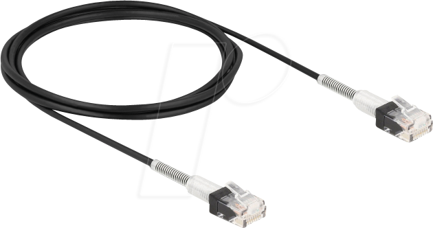 DELOCK 80390 - Patchkabel Cat.6A UTP Slim 2 m schwarz