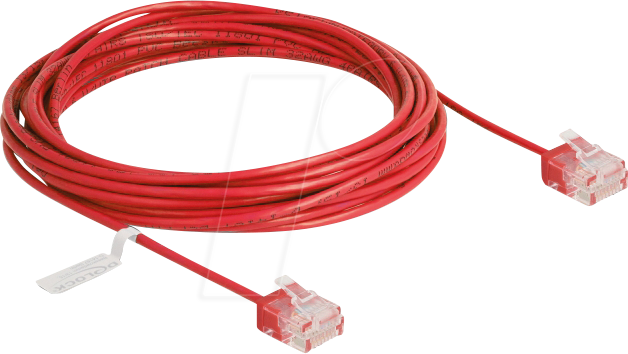 DELOCK 80820 - Patchkabel Cat.6 UTP, Ultra Slim, 5 m, rot