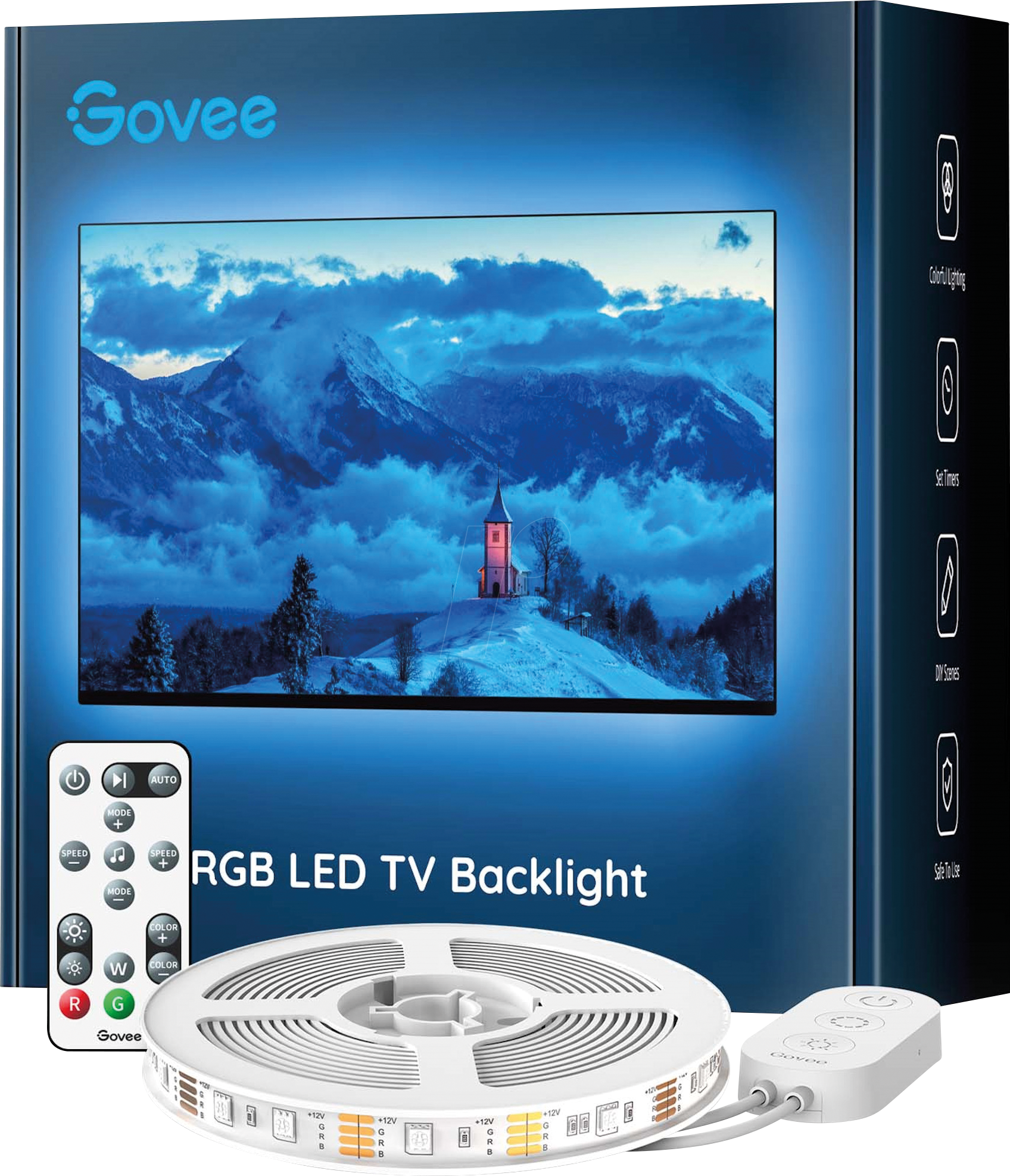 Thumbnail - GOVEE H6179 - LED TV-Hintergrundbeleuchtung, 10 W, schwarz