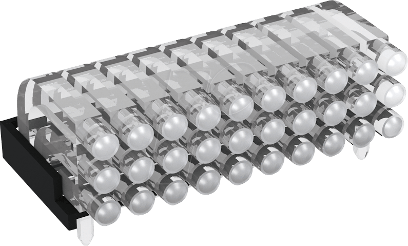 MEN 1296.2013 - Lichtleiter, SMD, 1x3-fach 2,8mm, ø 2mm, liegend