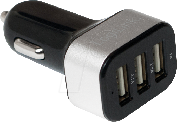 LOGILINK PA0082 - USB-Ladegerät, 12/24 V, 3x USB-A, 25,5 W, 5V, Kfz