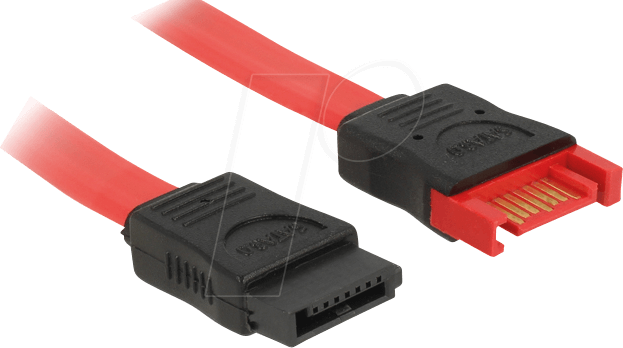 DELOCK 83952 - Kabel SATA 6 Gb/s St. > SATA Bu. 20 cm rot