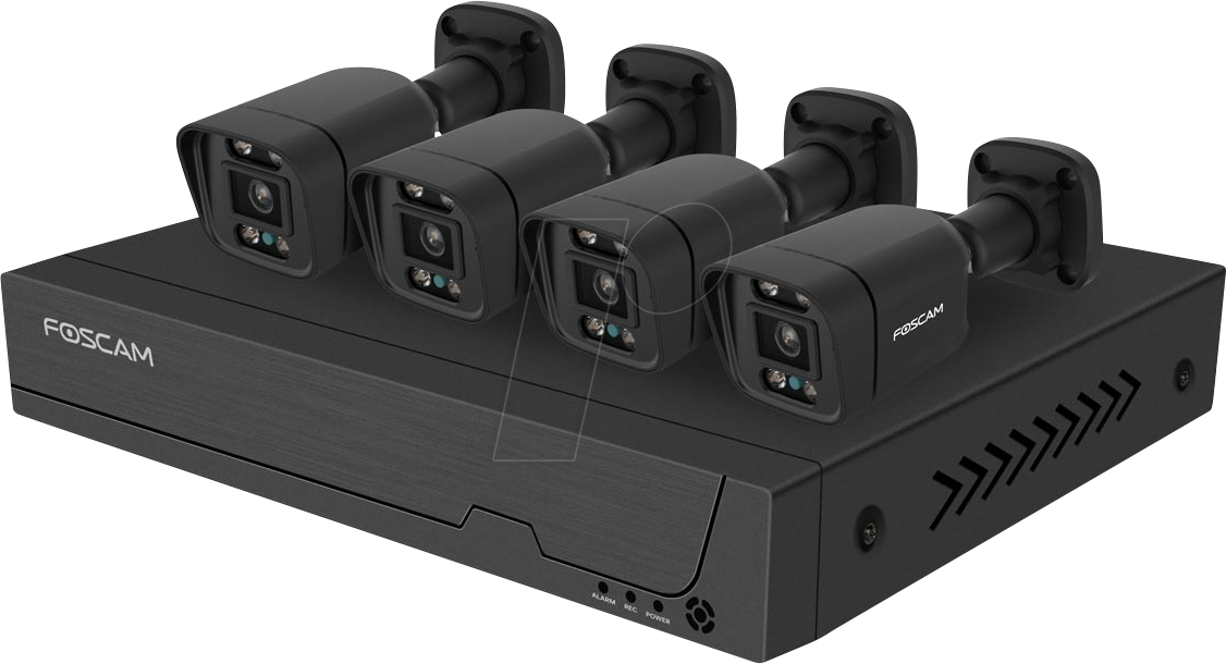 FOSCAM FNA108B4B - Netzwerk-Videorekorder, Set inkl. 4 Kameras