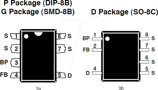 LNK 306DN - AC/DC-Offline-Schalter, 85-265 VAC, 360mA, SO-8C-7
