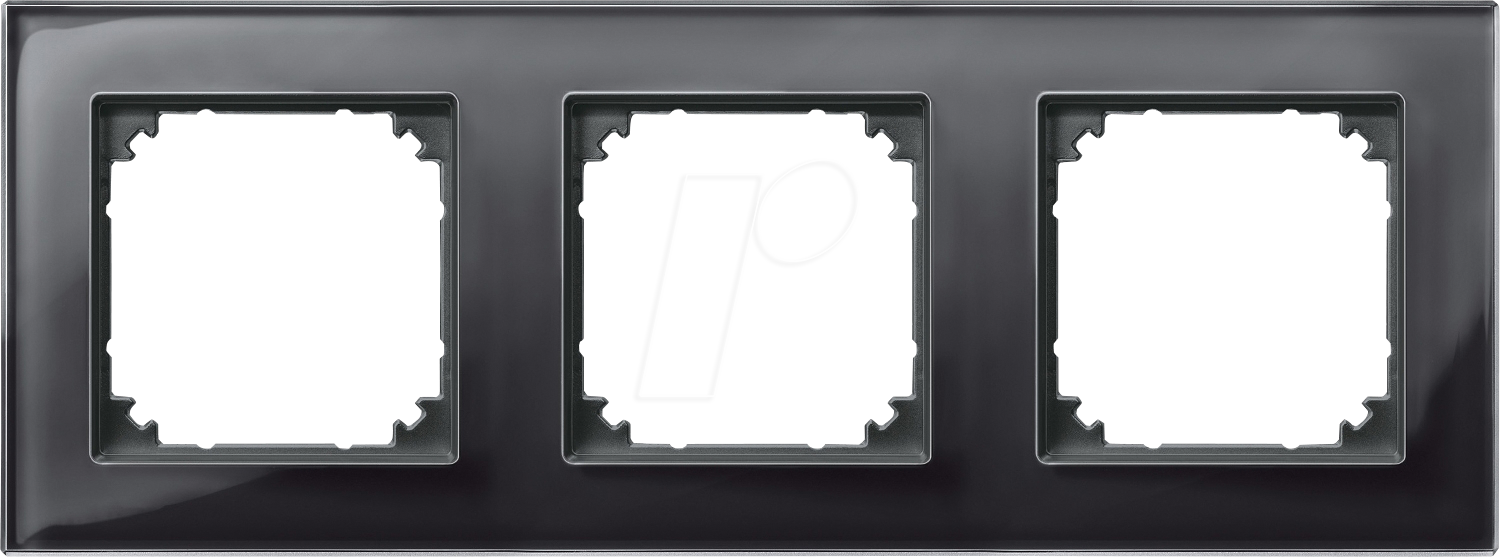 ME MP 489303 - M-PLAN, Rahmen, 3-fach, Echtglas, onyxschwarz
