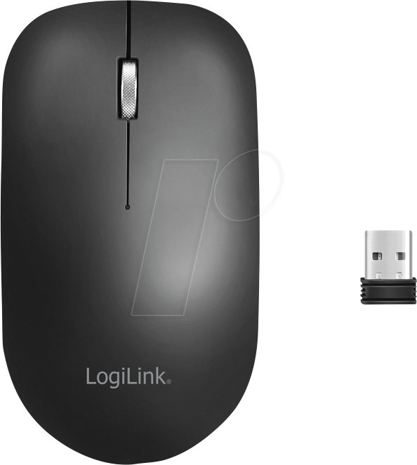 LOGILINK ID0210 - Maus (Mouse), Funk, schwarz