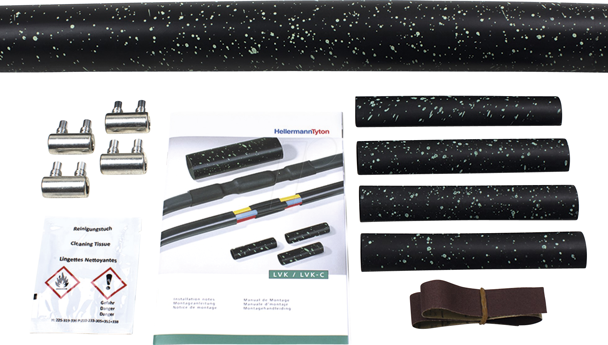 HT 380-04015 - Schrumpfschlauch Kit - 4:1, 5x6-25mm², mit Schraubverbinder