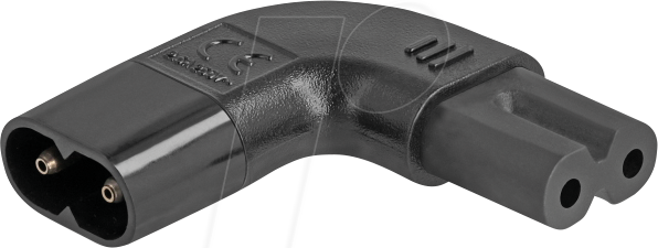 DELOCK 80475 - Netzadapter IEC 60320 - C8 auf C7, Stecker / Buchse, 2,5 A, 90°