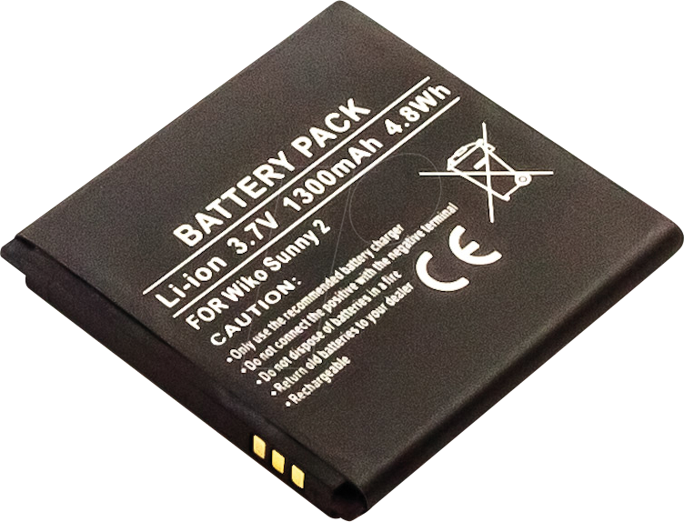 AKKU 13364 - Smartphone-Akku für WIKO-Geräte, Li-Ion, 1300 mAh