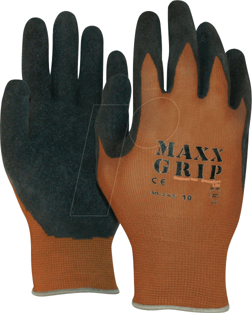 MAXX GRIP GR10 - Arbeitshandschuhe, Nylon, mit Nitril, Maxx Grip, Gr. 10
