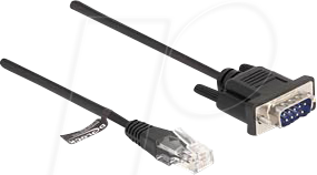 DELOCK 88008 - Kabel RJ45 Stecker / Seriell RS-232 D-Sub 9 Stecker, 0,3 m