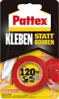 PATTEX PXMT2 - Klebeband, Kleben statt Bohren, weiß, 1,5 m