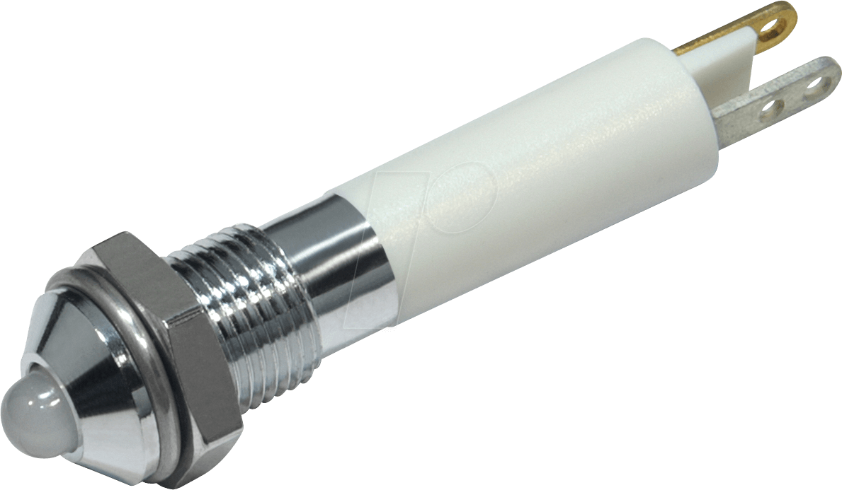 Thumbnail - 1908035W - LED-Signalleuchte, weiß - ultrahell, 24 VAC/VDC, 8 mm, 1000 mcd
