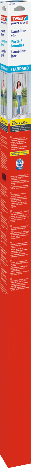 TESA 55201 - tesa® Insect Stop Standard XL Lamellentür, 1,20 m x 2,50 m