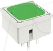 RAFI 3.14.200012 - Kurzhubtaster, RF 15, 35VAC/DC, Au,2 LED, gn