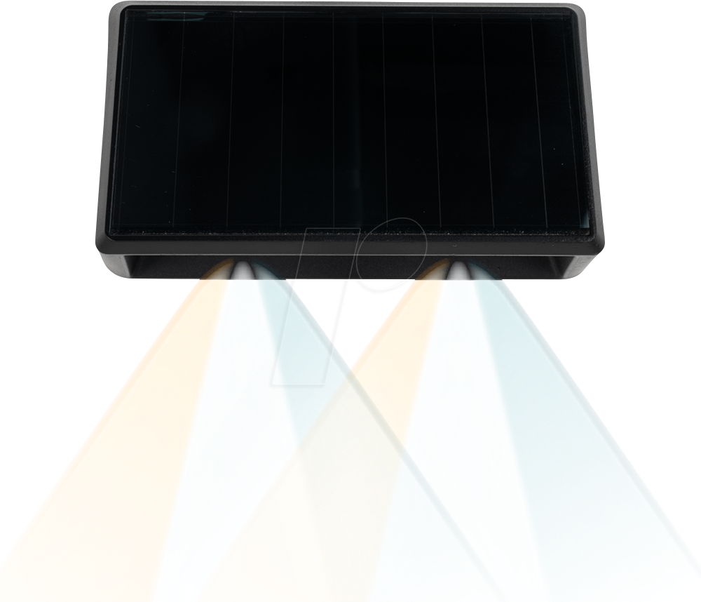 LX-SO700116 - Solar Wandleuchte Außen, 2-flg, CCT, IP54