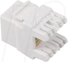 LBG KSUA1000 - Keystone Modul, RJ45 Cat.6a UTP 180° Buchse, weiß